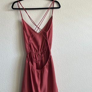 Criss Cross Backless Slip Romper